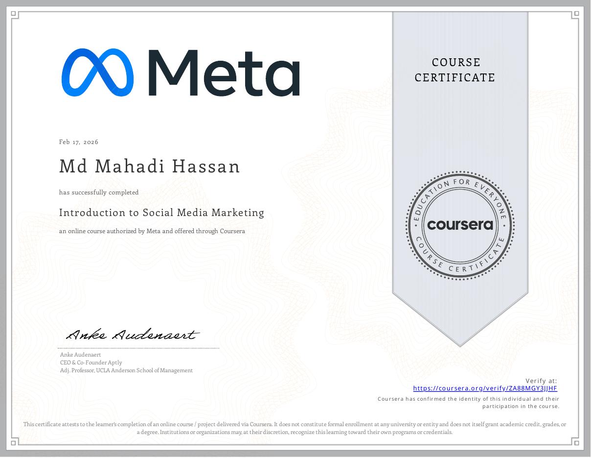 Introduction to Social Media Marketing — Meta · Coursera